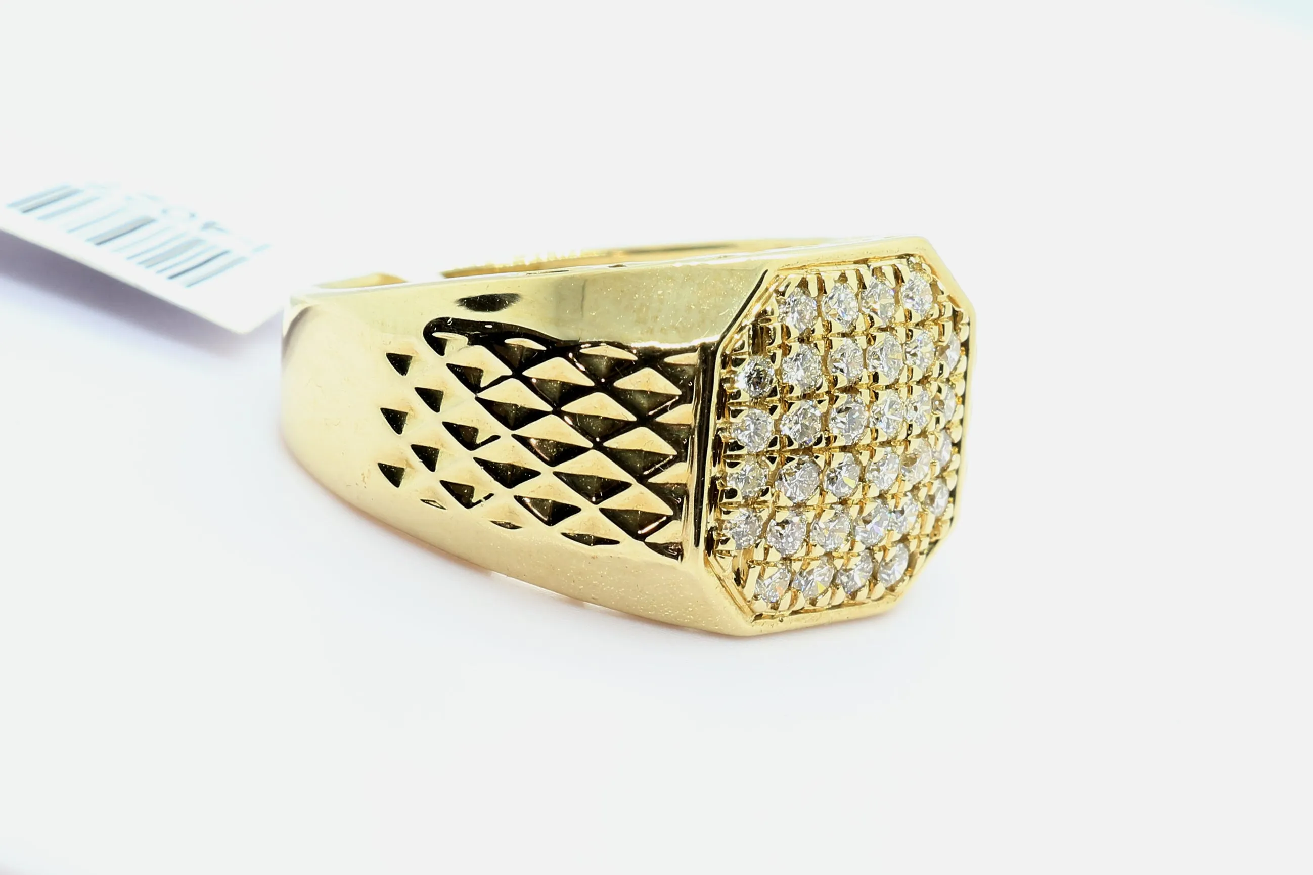 10k Yellow Gold Square Cluster Ring