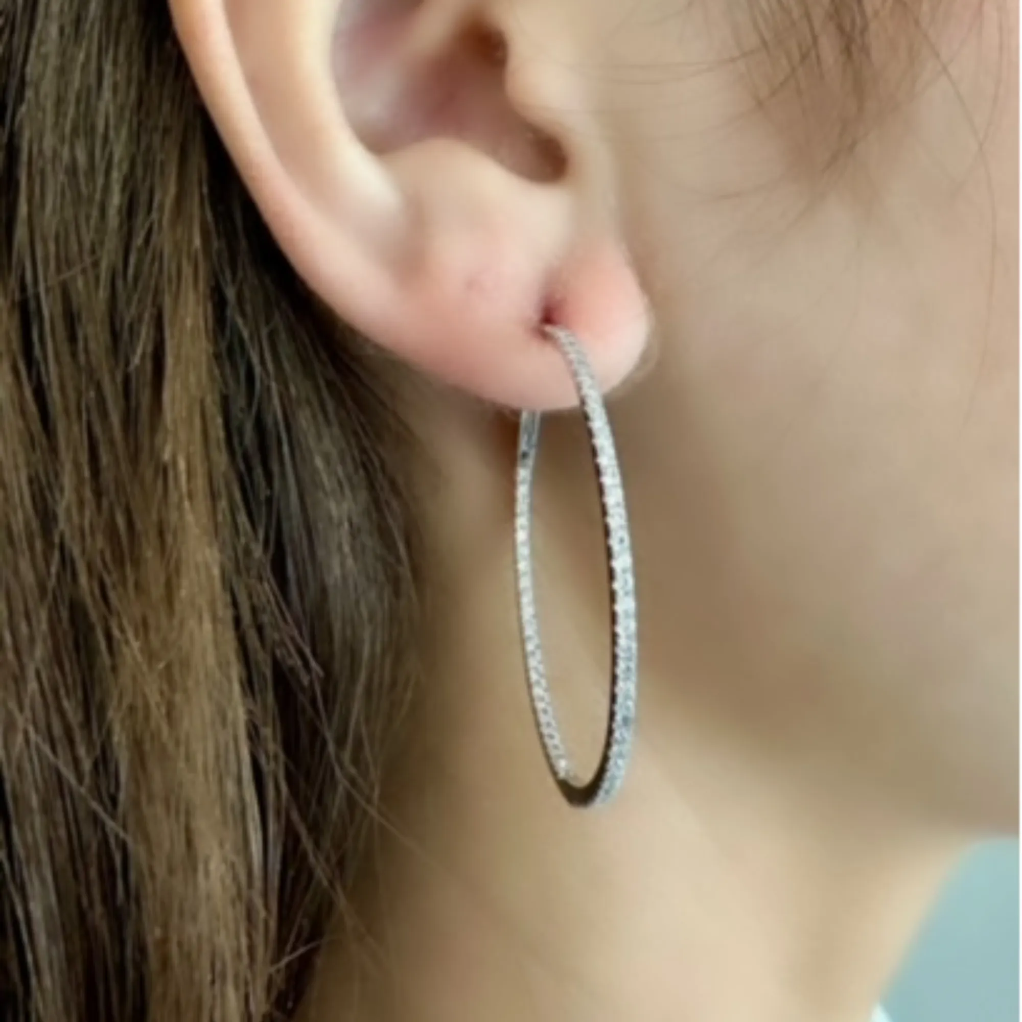 1.25 Ultra Whisper Thin 0.30CT Hoop Earrings