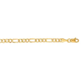 14K Gold 3.7mm Lite Figaro Chain