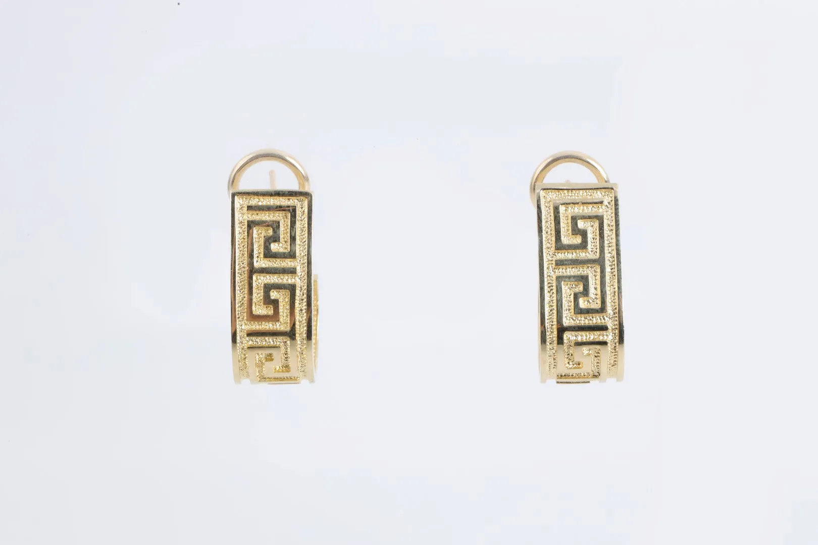 14k Yellow Gold Greek Key Earrings (8.17g.)