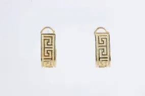 14k Yellow Gold Greek Key Earrings (8.17g.)