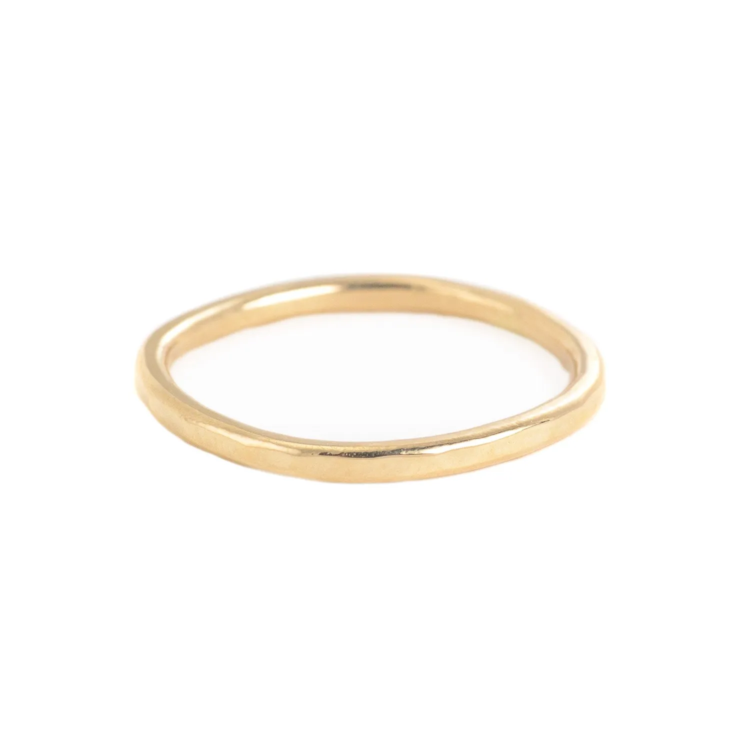 14k Yellow Gold Thin Individual Round Ring by Colleen Mauer Designs