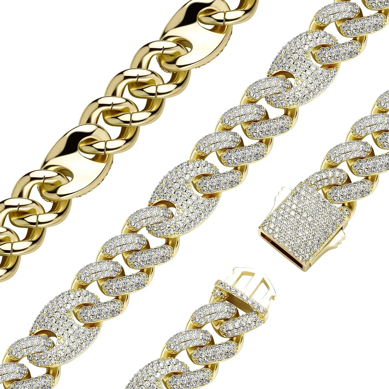 20mm Miami Cuban G-Link Bracelet in Yellow Gold