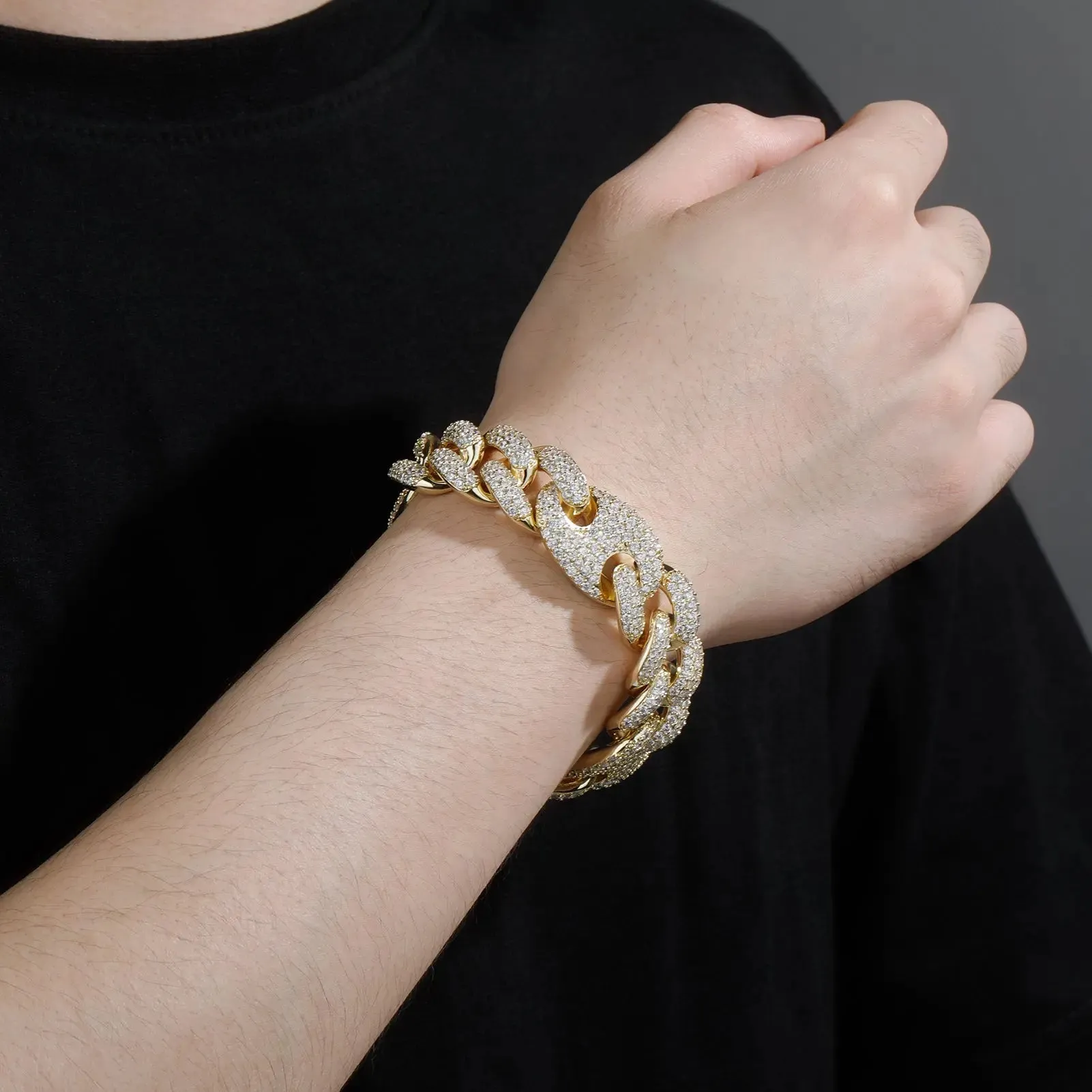 20mm Miami Cuban G-Link Bracelet in Yellow Gold