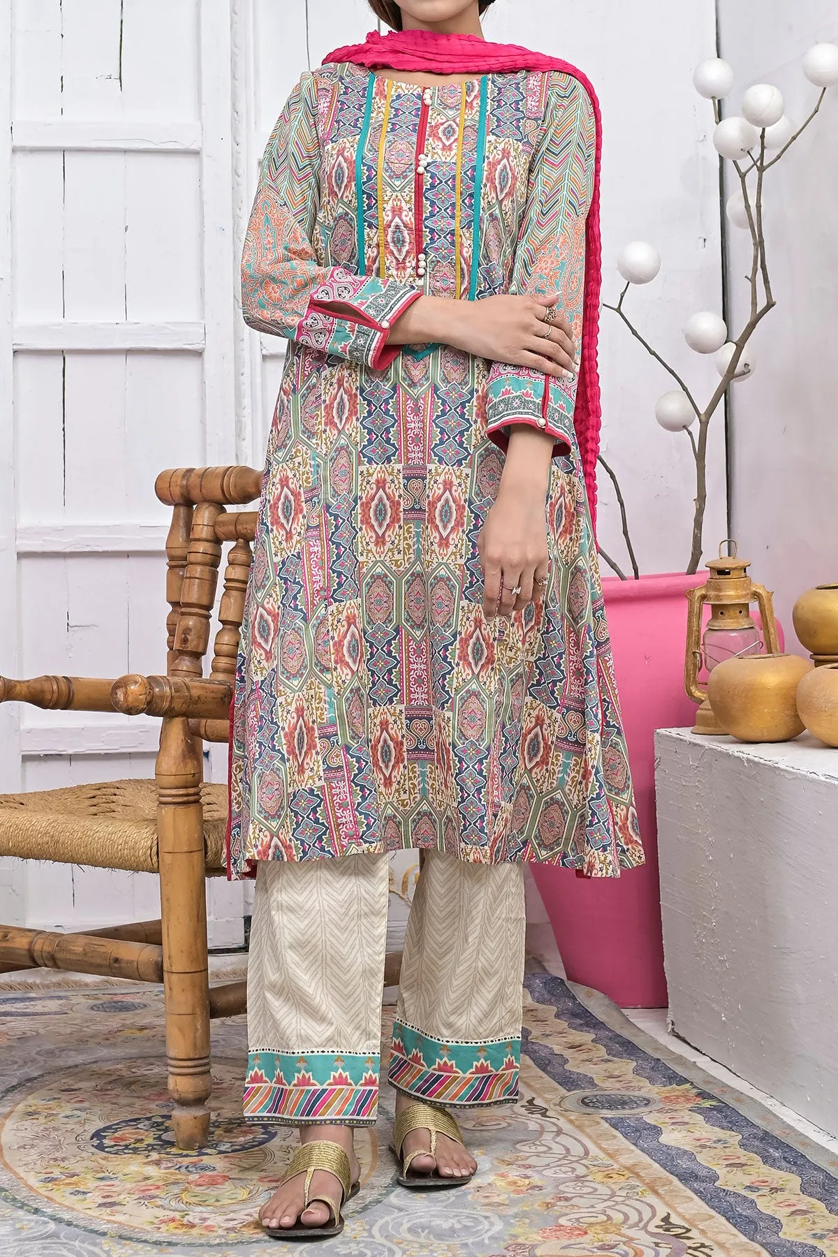 3 PIECE DIGITAL PRINT LAWN| DPC-253