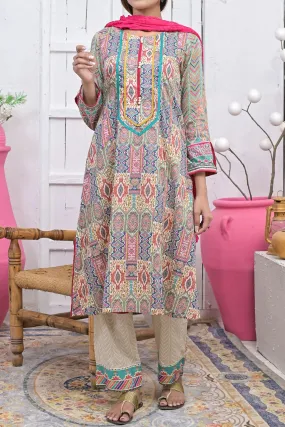 3 PIECE DIGITAL PRINT LAWN| DPC-253