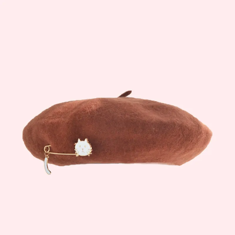 6 COLOURS CUTE CAT BERET BY51045