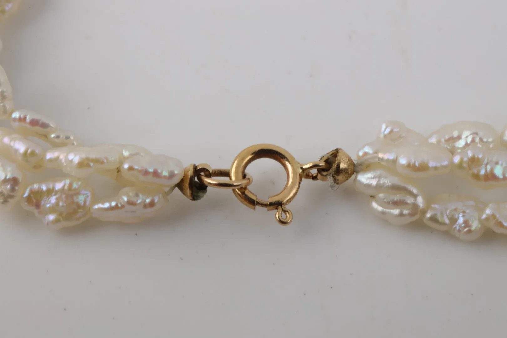 7.5" 14k Yellow Gold Pearl Bracelet with Gold Beads (6.06g.)