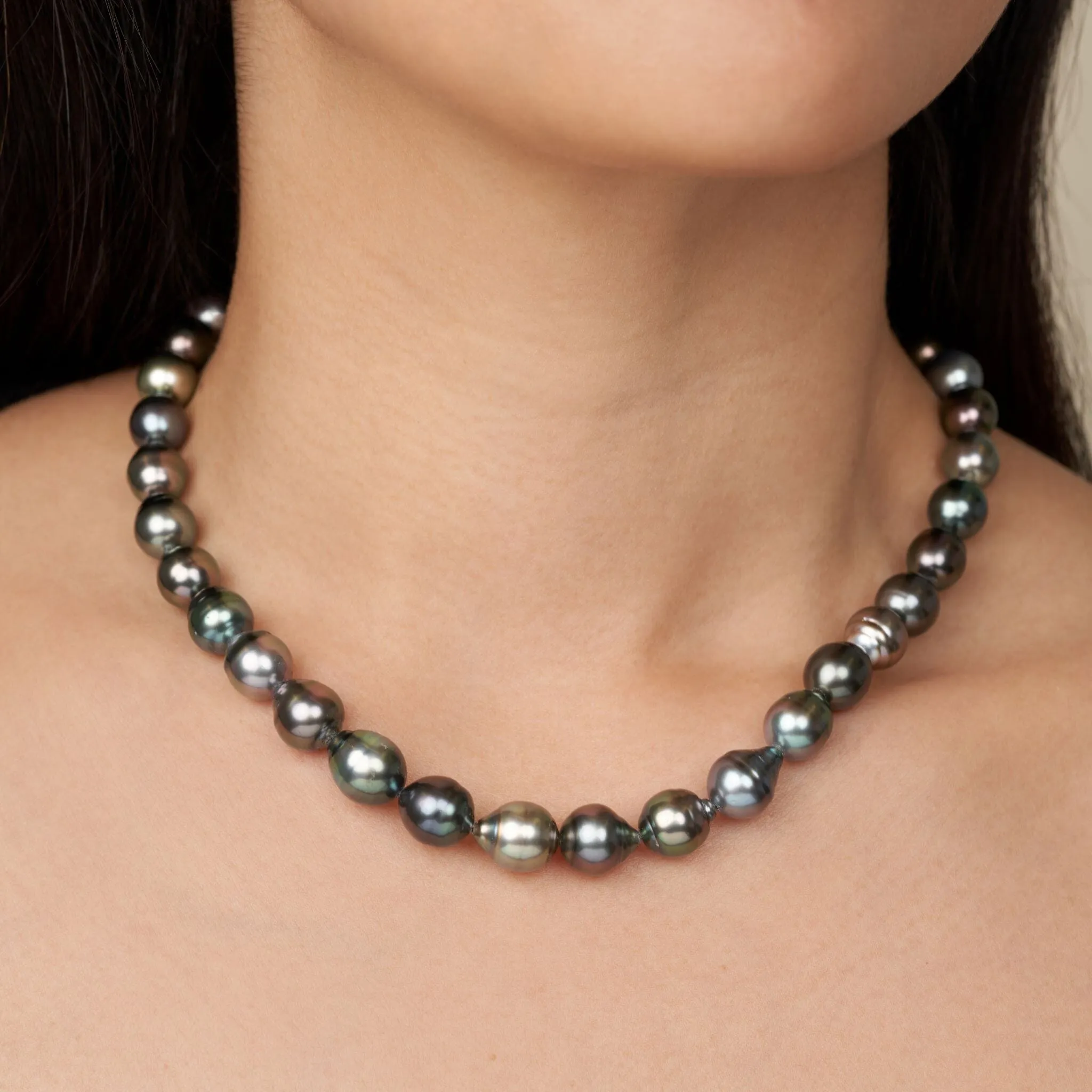 8.1-10.4 mm AAA Tahitian Baroque Pearl Necklace