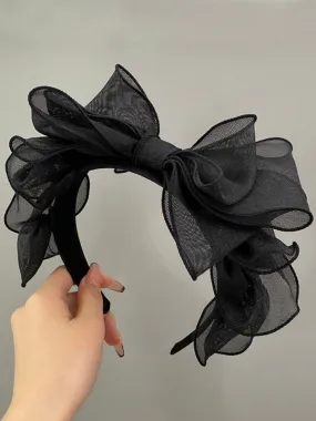 A Lil' Drama Black Tulle Headband