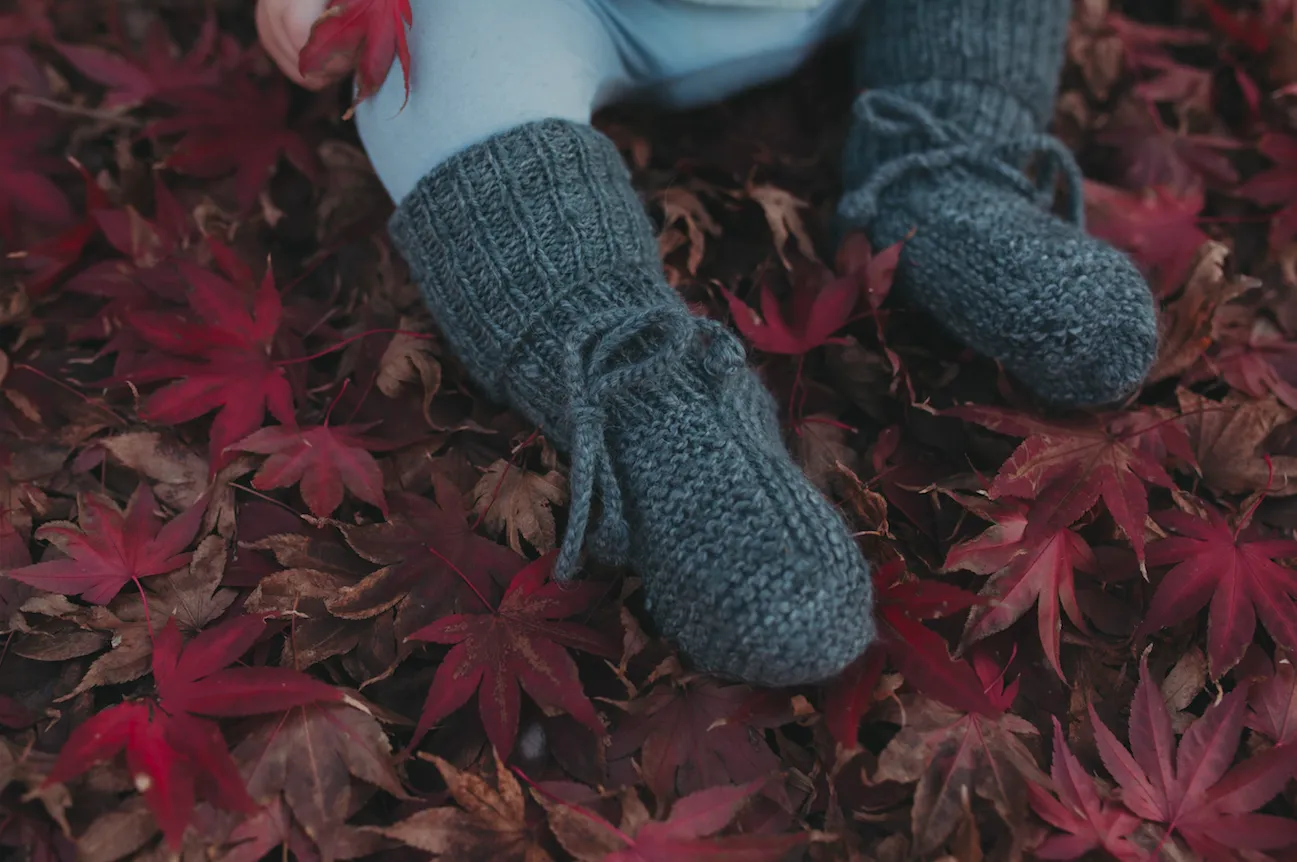 Alpaca Long Booties - Plant Dyed