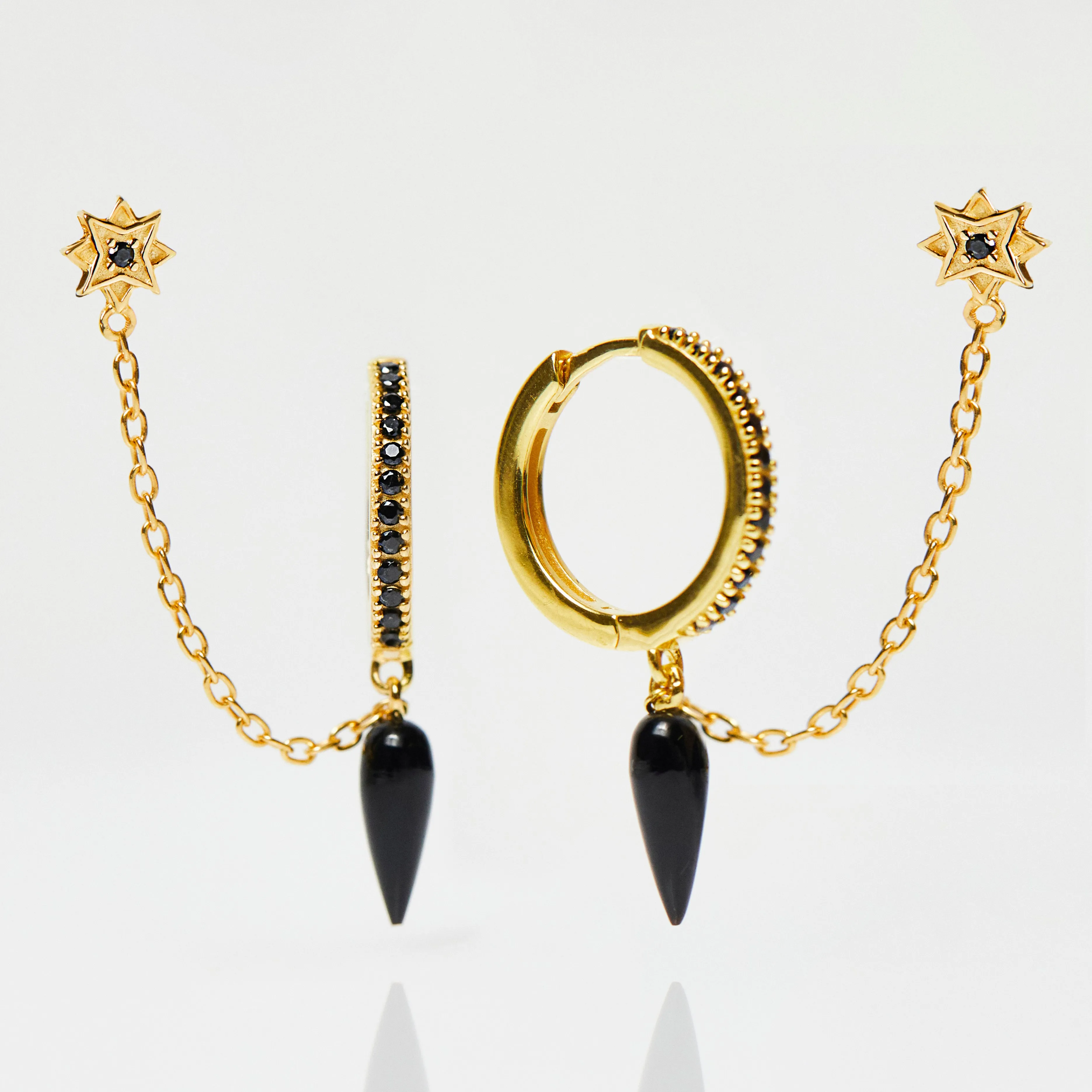 Anita Rani Shakti Black Onyx Enchanted Chain Earring