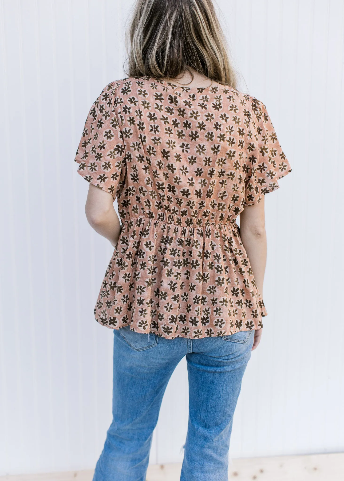 Apricot Watercolor Top