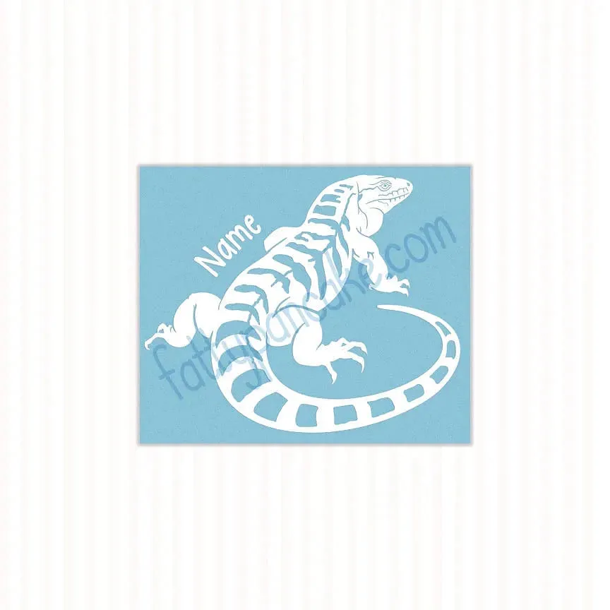 Argentine Tegu Decal, Waterproof Vinyl Decal, Cute Reptile Gift