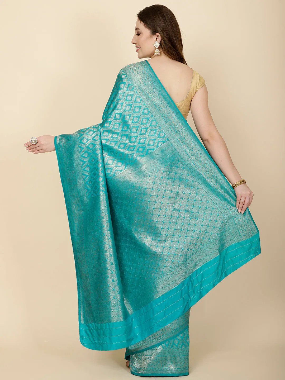 Art Handloom Plain Zari Border Woven Saree