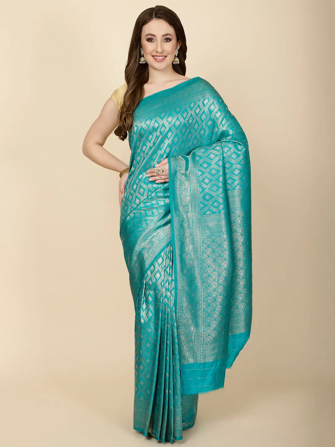 Art Handloom Plain Zari Border Woven Saree