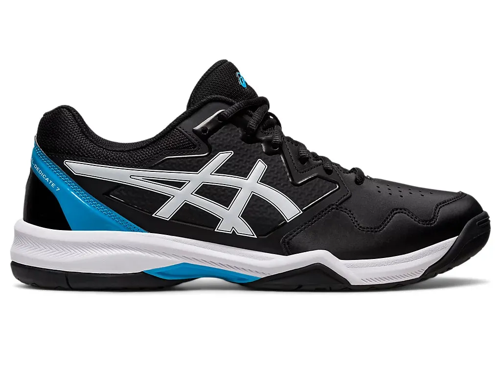 Asics Gel Dedicate 7 Tennis Shoe - Black/Island Blue