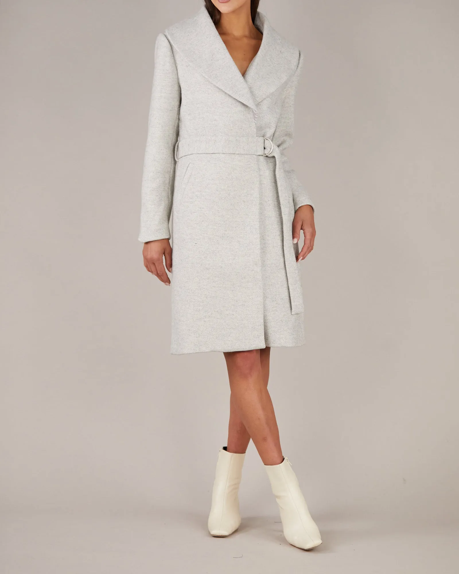 Aspen Wool Coat - Cloud