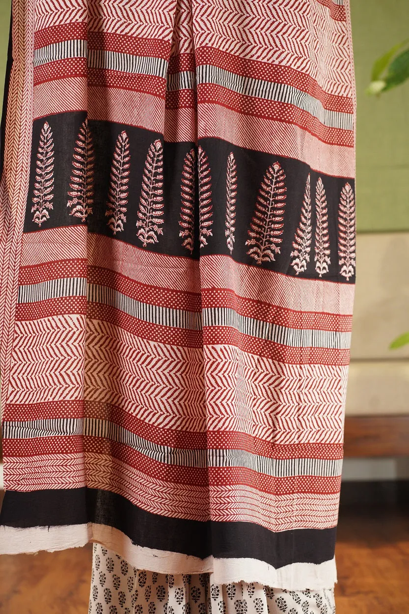 Bagh Hand Block Printed Cotton Saree