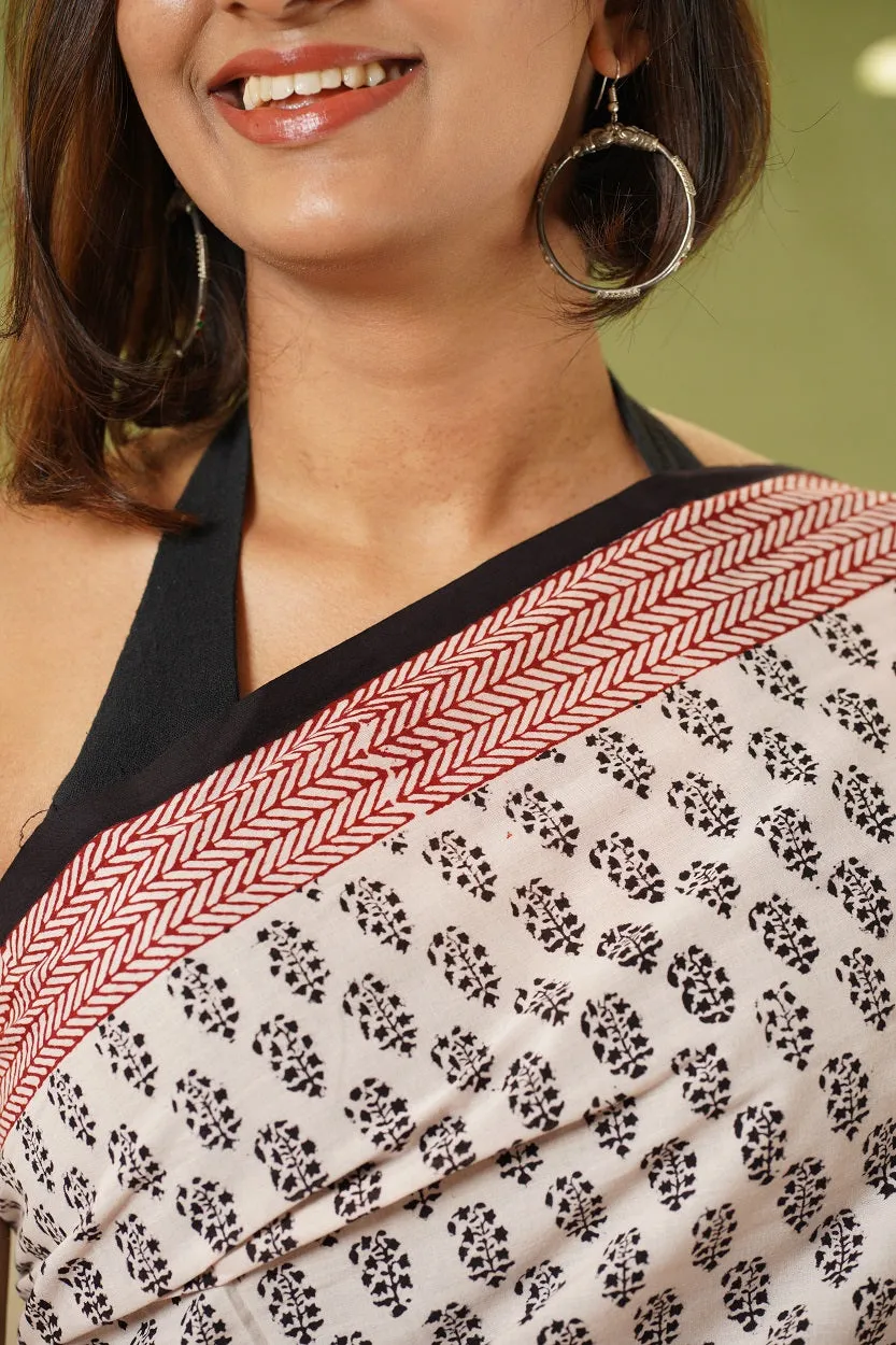 Bagh Hand Block Printed Cotton Saree