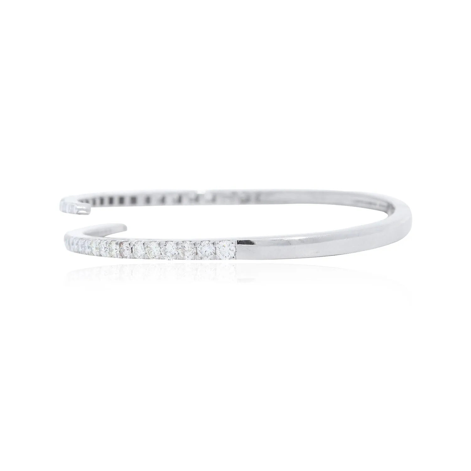 Baguette and Round Diamond Wrap Bangle