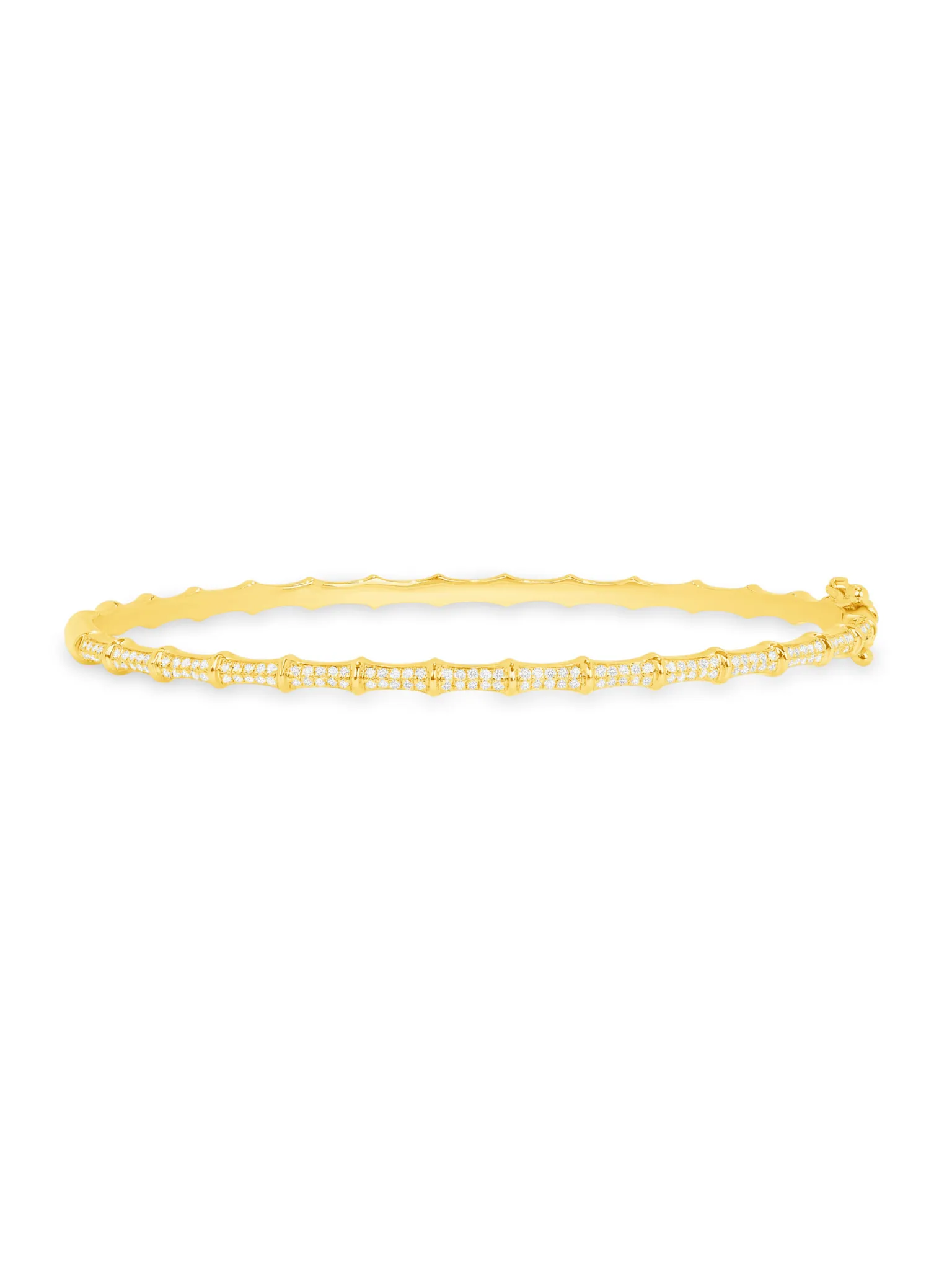 Bamboo Diamond Bangle 14K