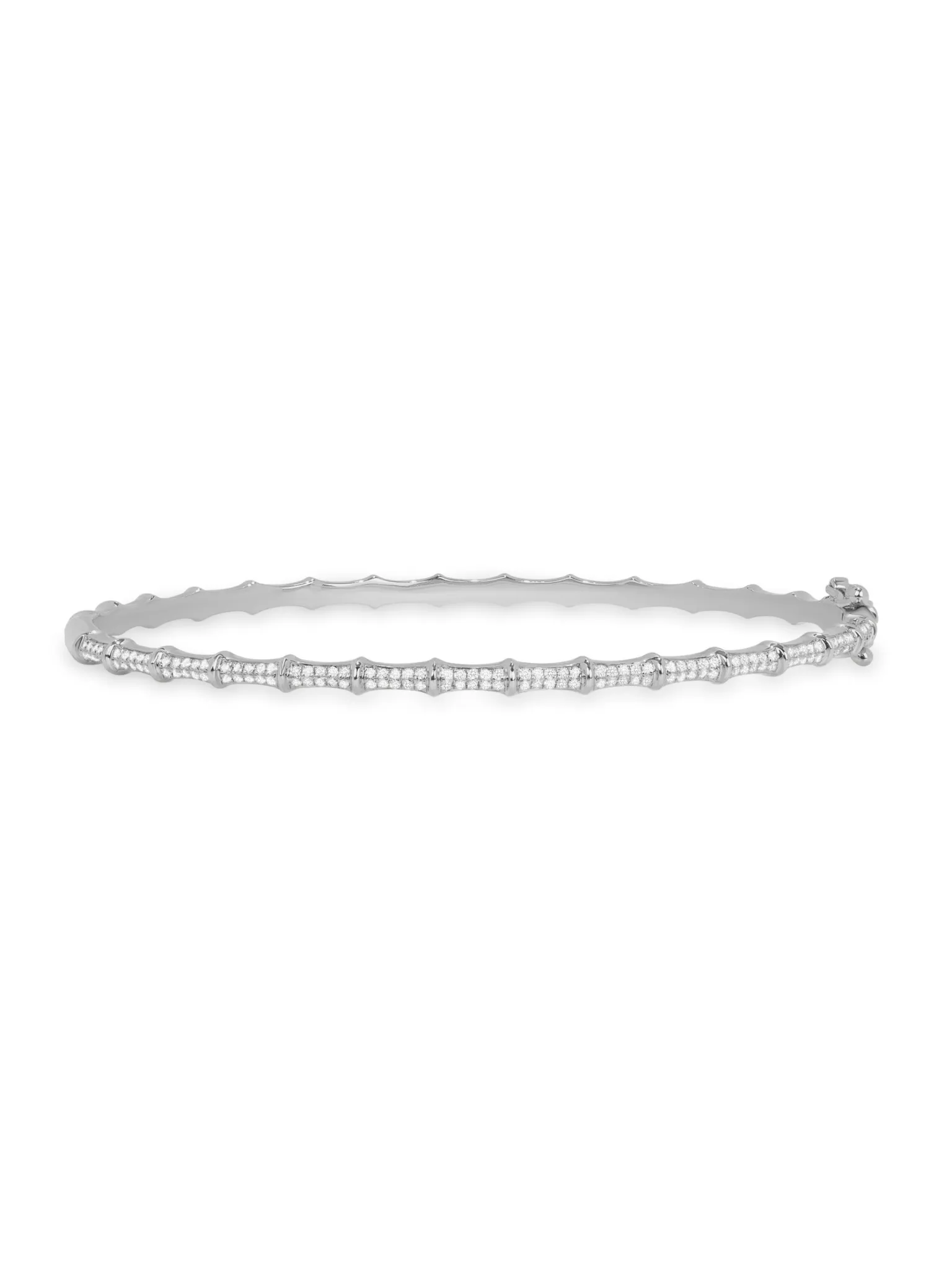 Bamboo Diamond Bangle 14K