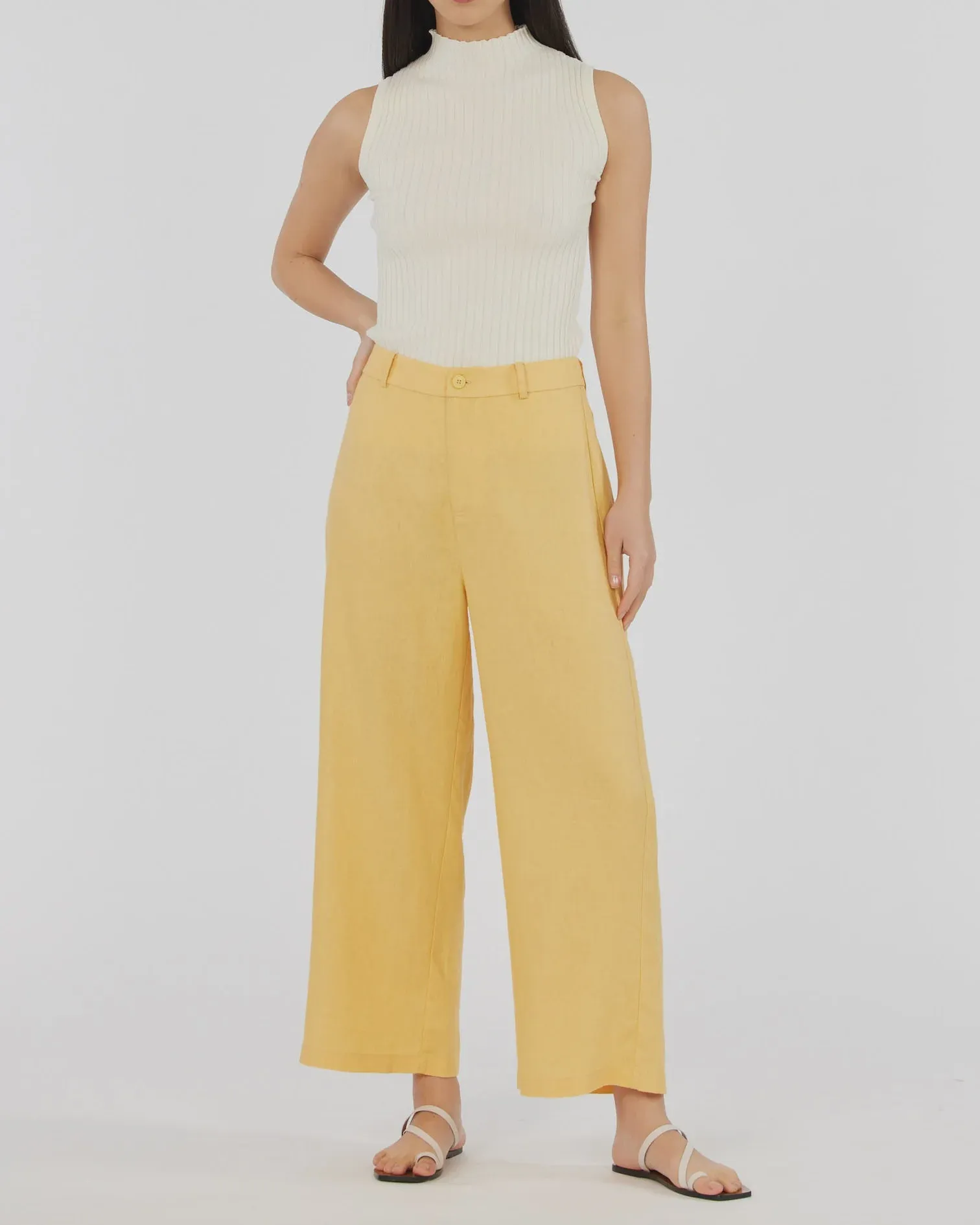 Barossa Linen Pant (Buttercup)