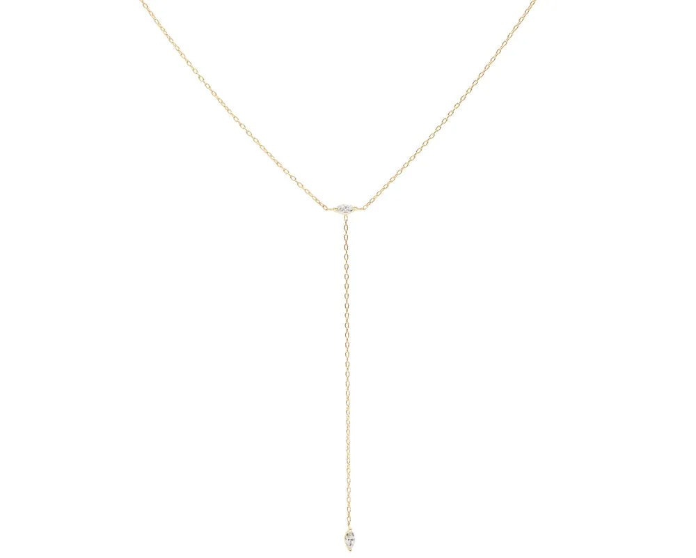 Blue Hour Diamond Lariat Necklace (Ready to Ship)