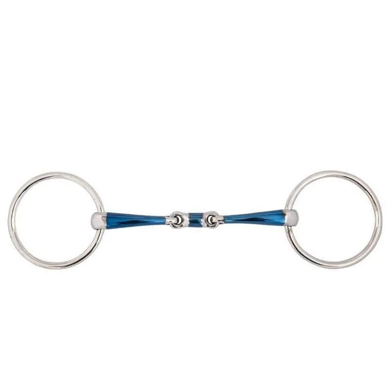 BR Double Jointed Loose Ring Snaffle Sweet Iron Bit