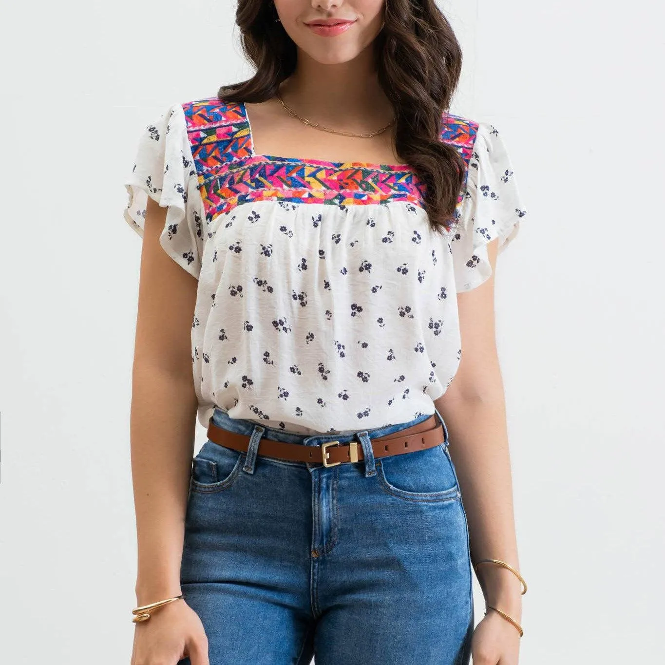 Brandy Embroidered Top