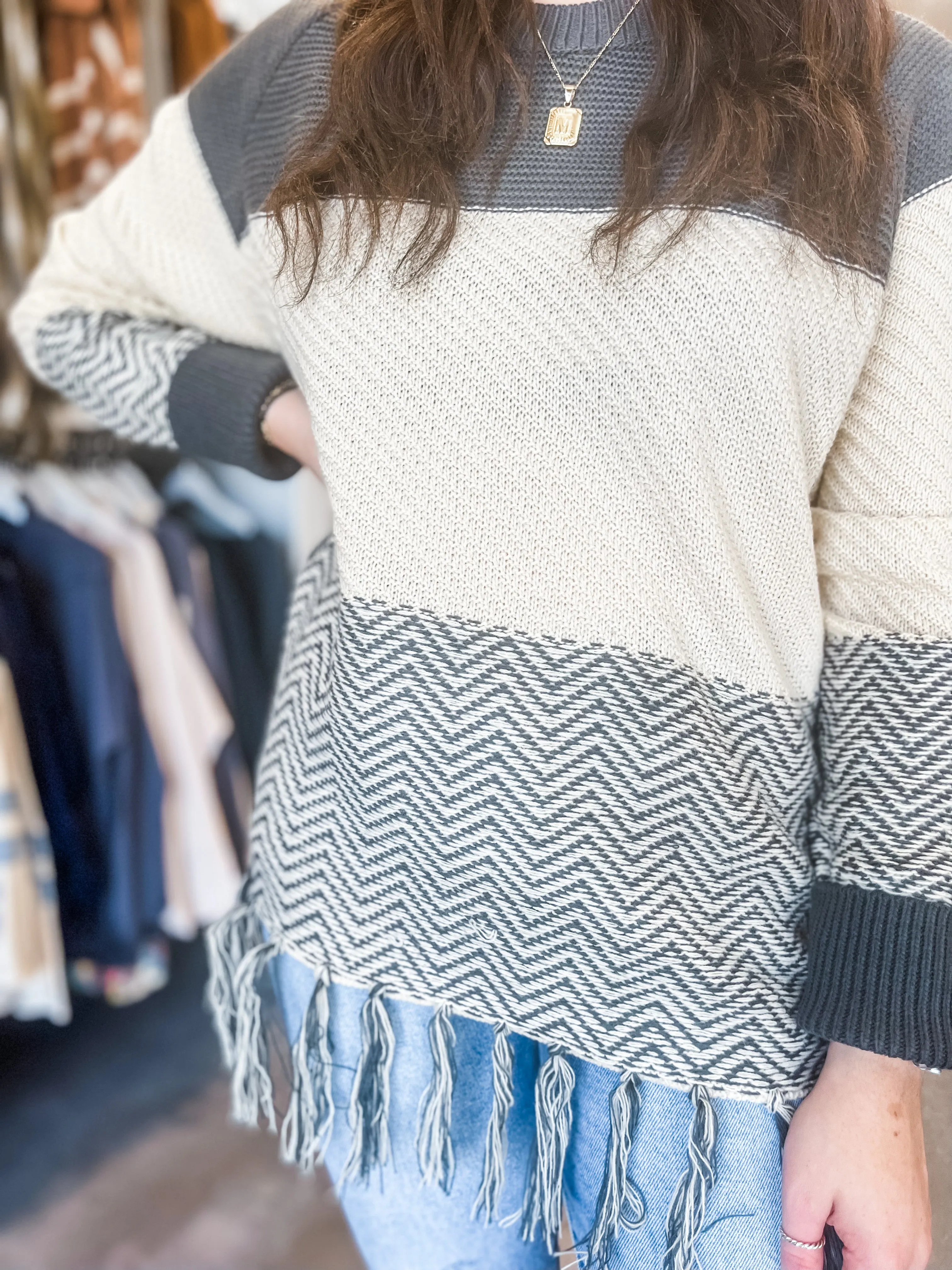 Brick House Fringe Sweater