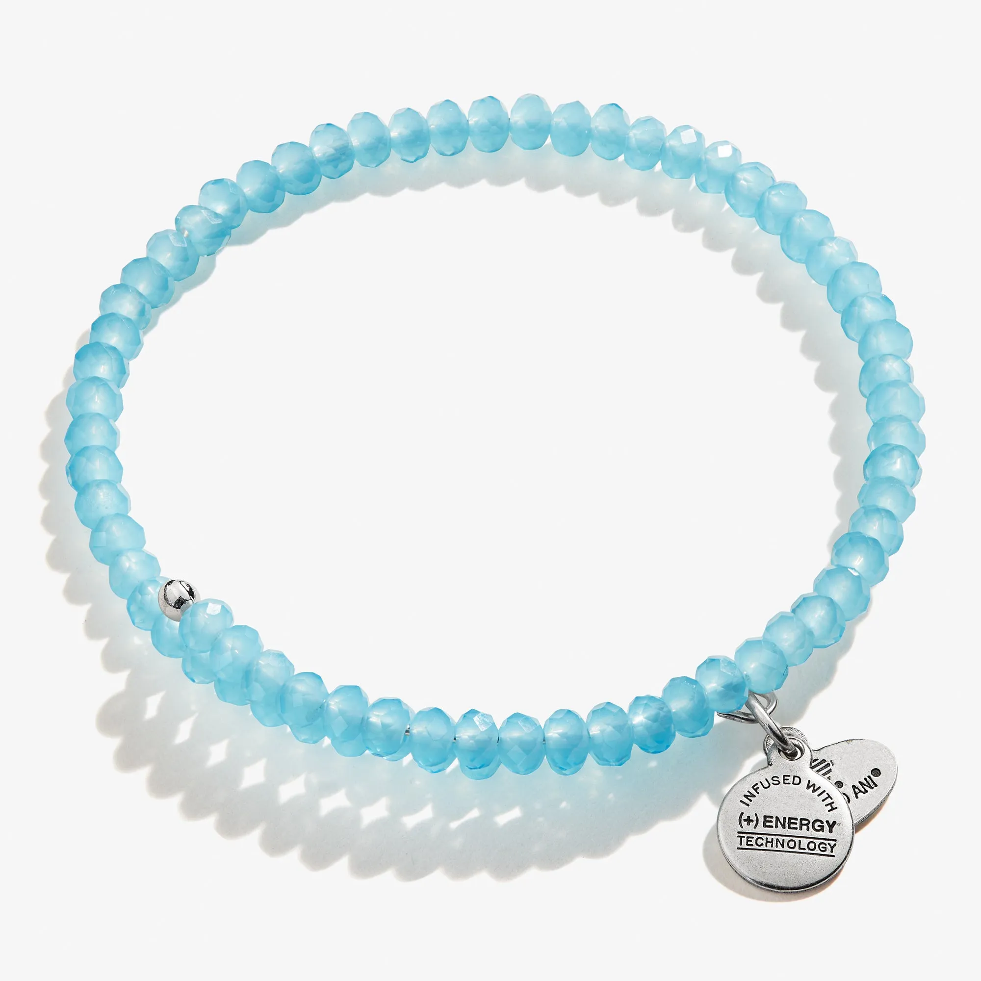 Brilliance Beaded Wrap Bracelet, Powder Blue