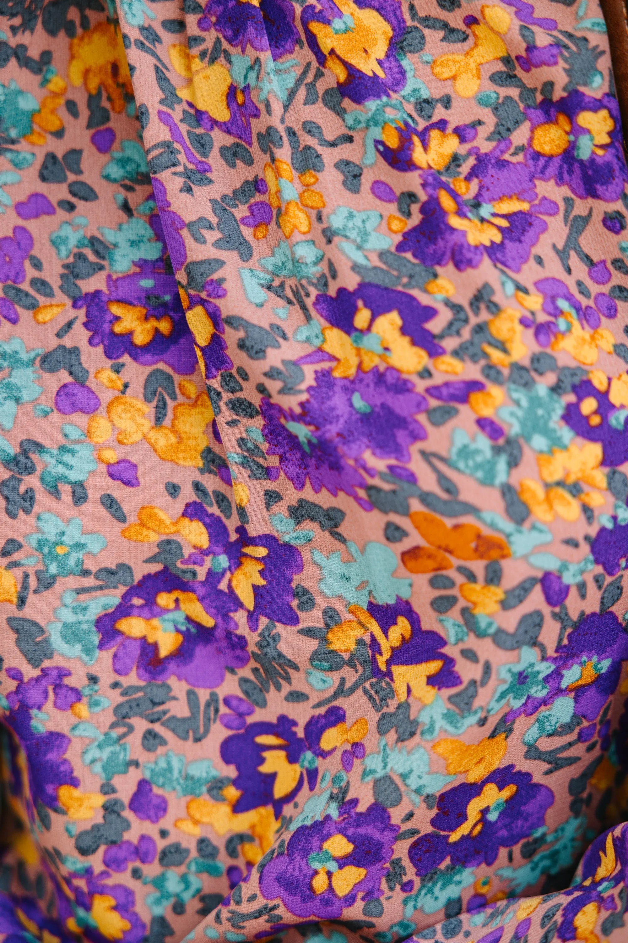 Can't Change Purple Ditsy Floral Blouse