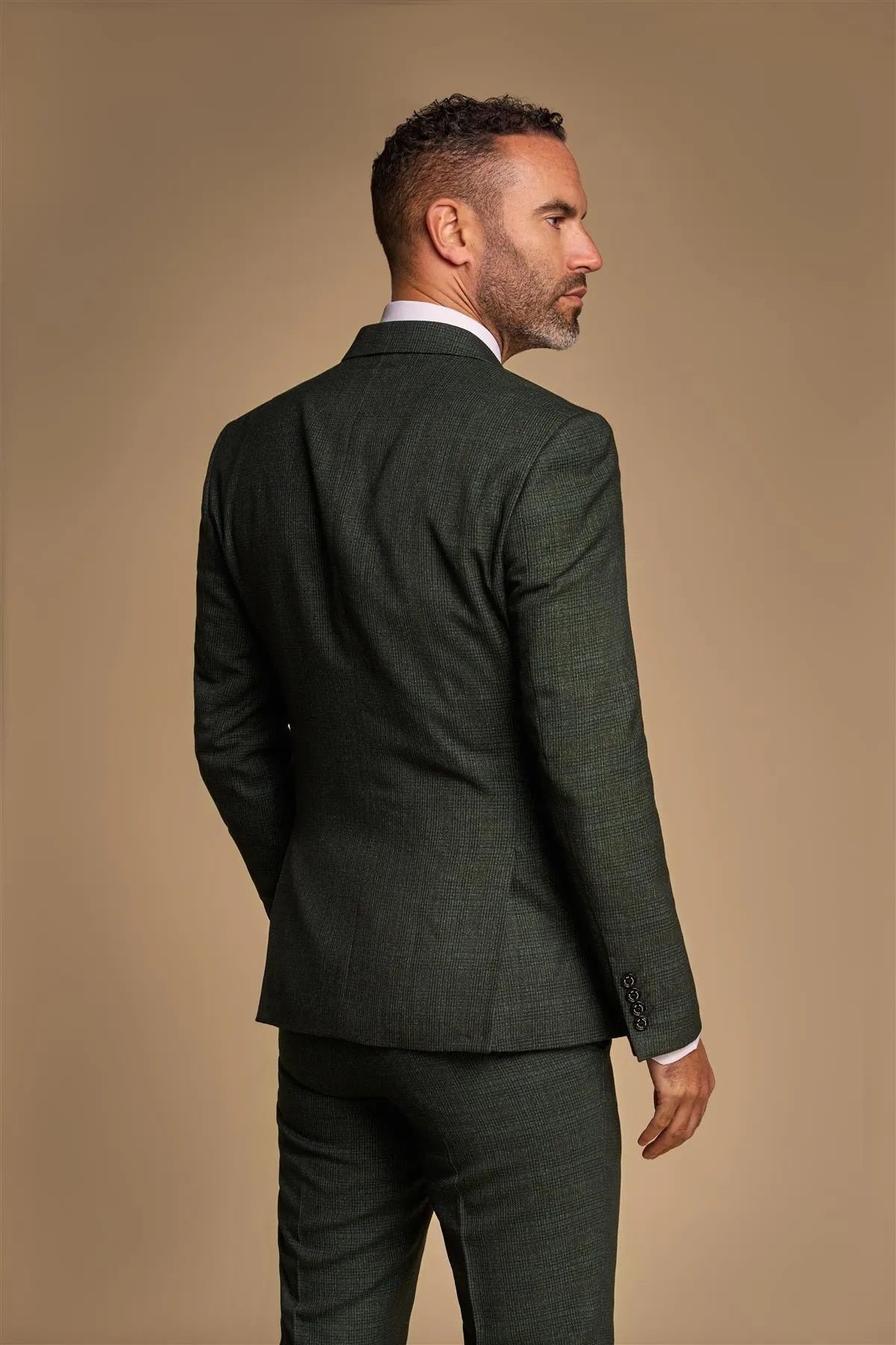 Caridi Olive Double Breasted Blazer