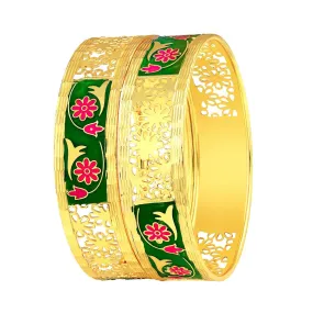 Charming Meenakari Gold Plated Bangle For Women