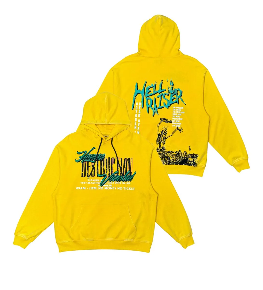 Civilized DESTRUCTION TOUR HOODIE (YELLOW)