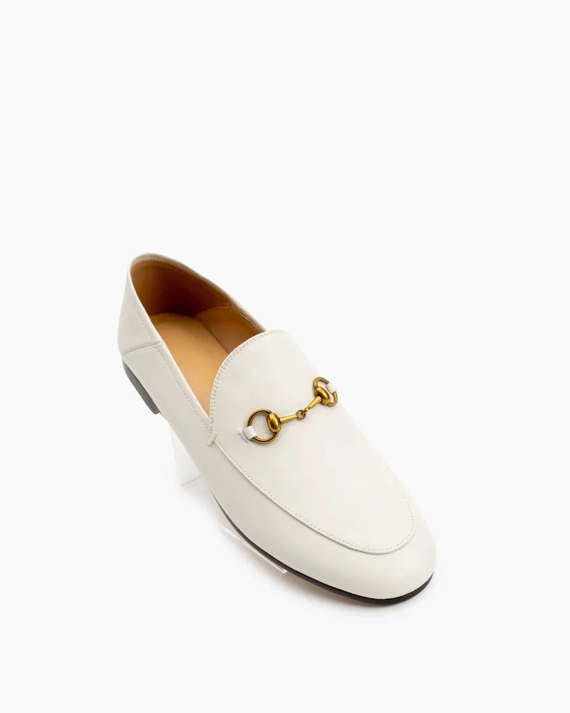 Classic Metal Buckle Leather Loafer