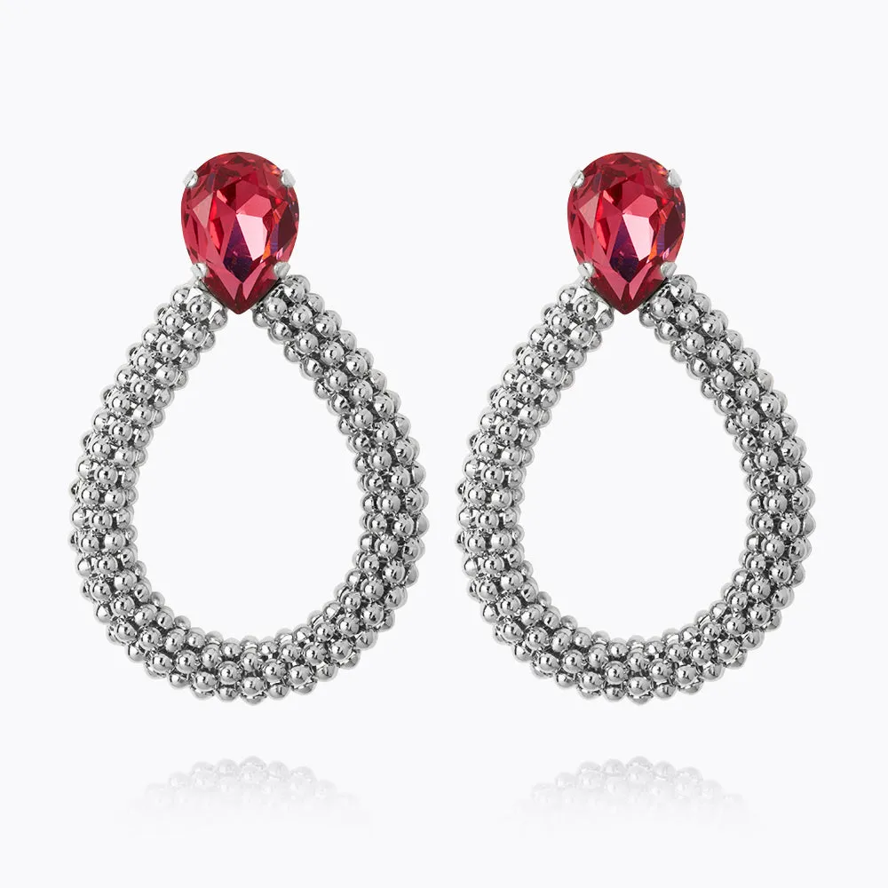 Classic Rope Earrings / Mulberry Red