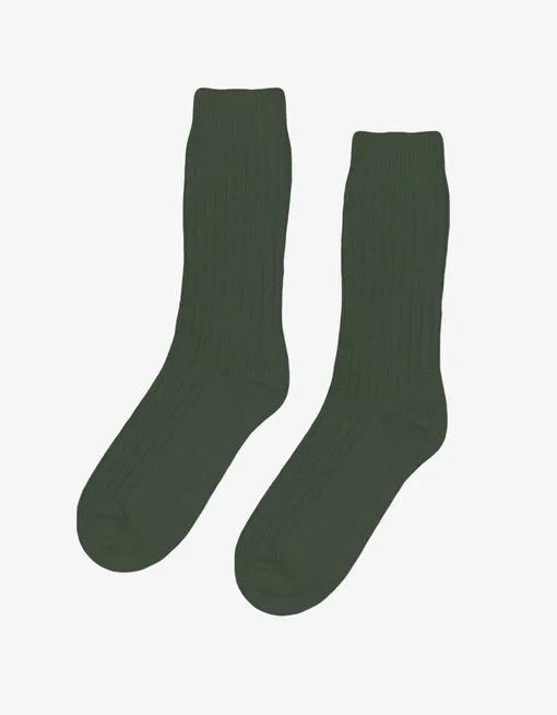 Colorful Merino wool Blend sock Emerald Green