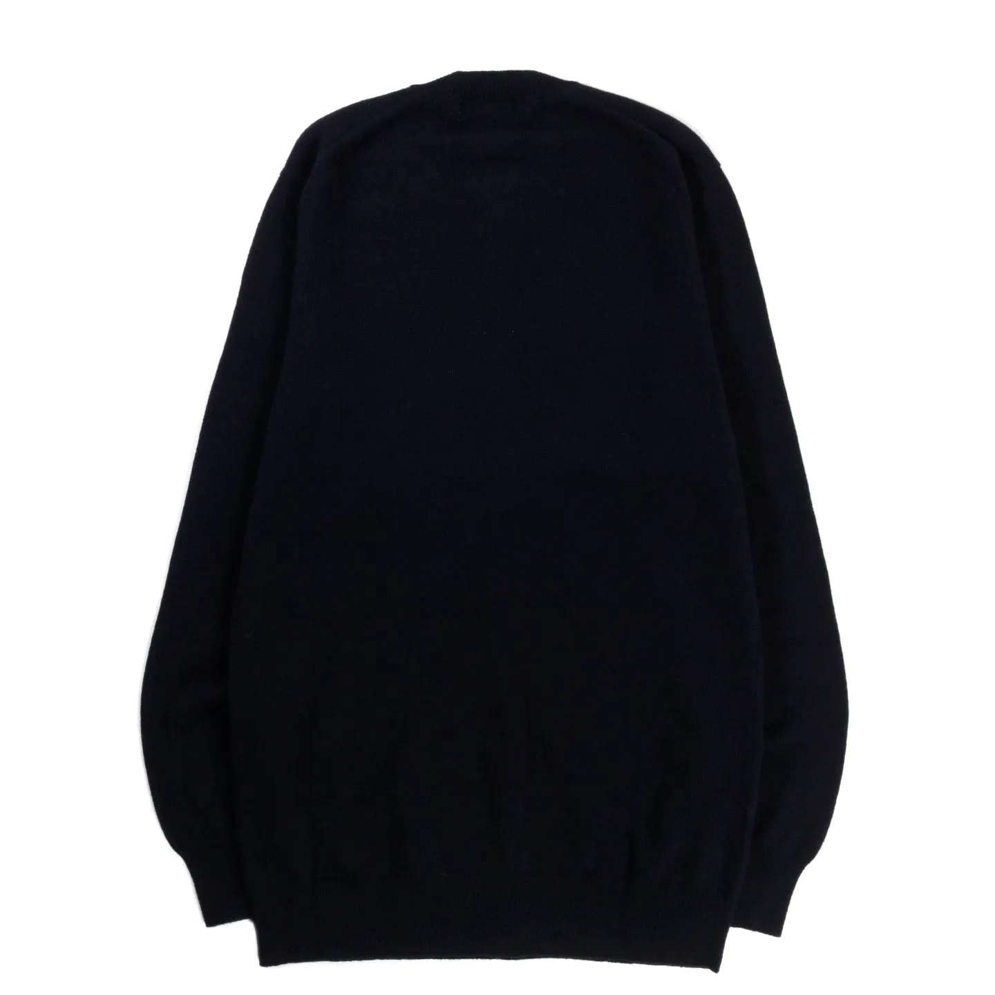 COMME DES GARCONS SHIRT N002 CREW NECK CARDIGAN NAVY