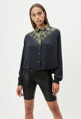 Cropped Jude Blouse / Mineral Tie Dye