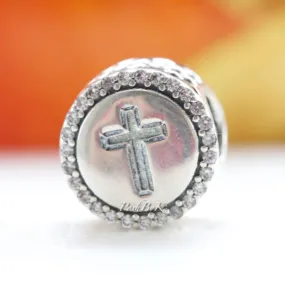 Cross of Faith Sterling Silver Charm 792016CZ  *WINTER 2017*