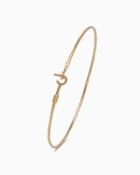 Dainty St. John Hook Bracelet with Open Petroglyph, 1.5mm