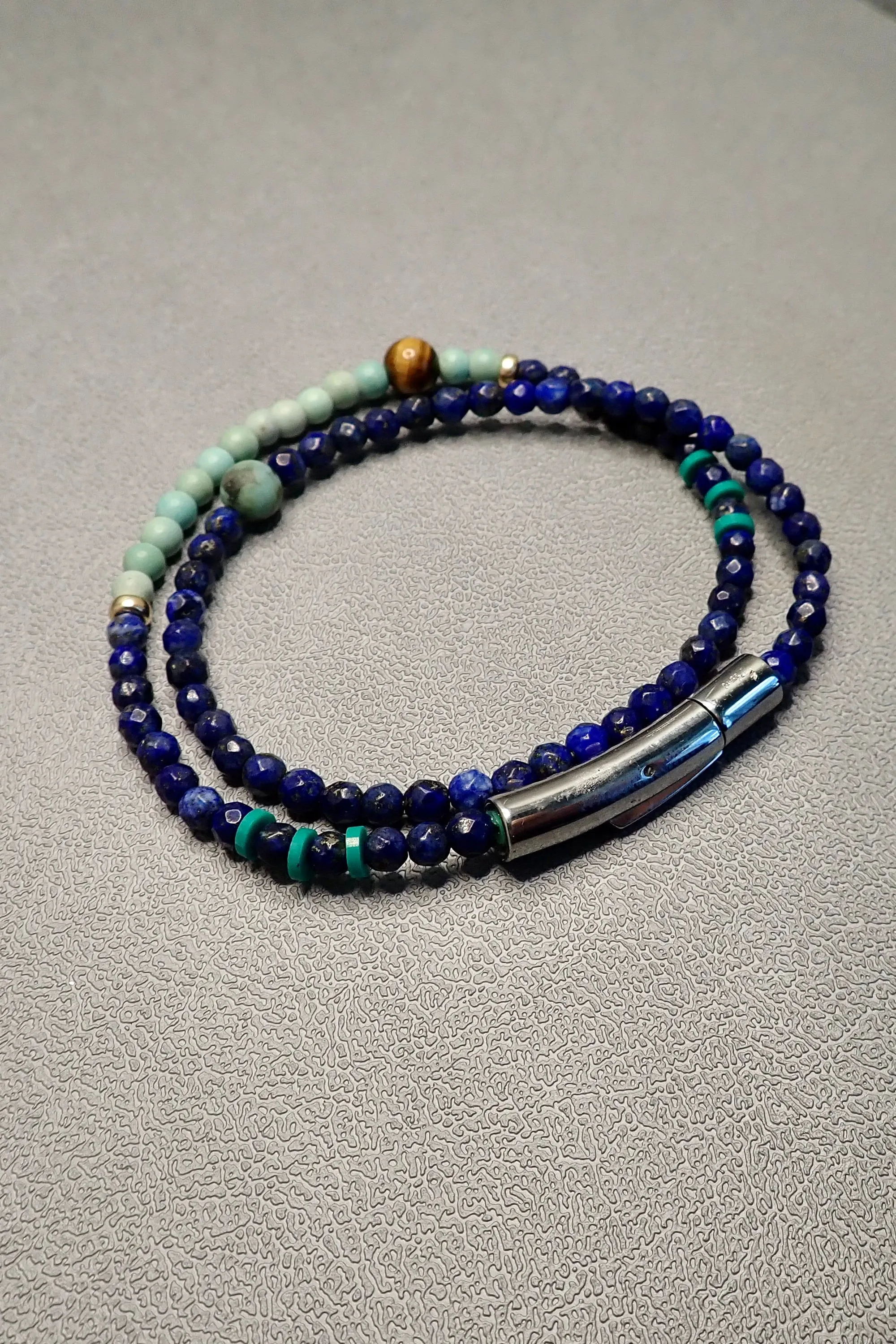 DOUBLE WRAP LAPIS LAZULI BRACELET