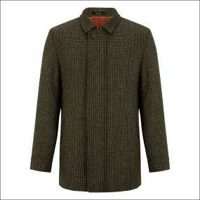 Douglas Frampton Olive Check Car Coat<>