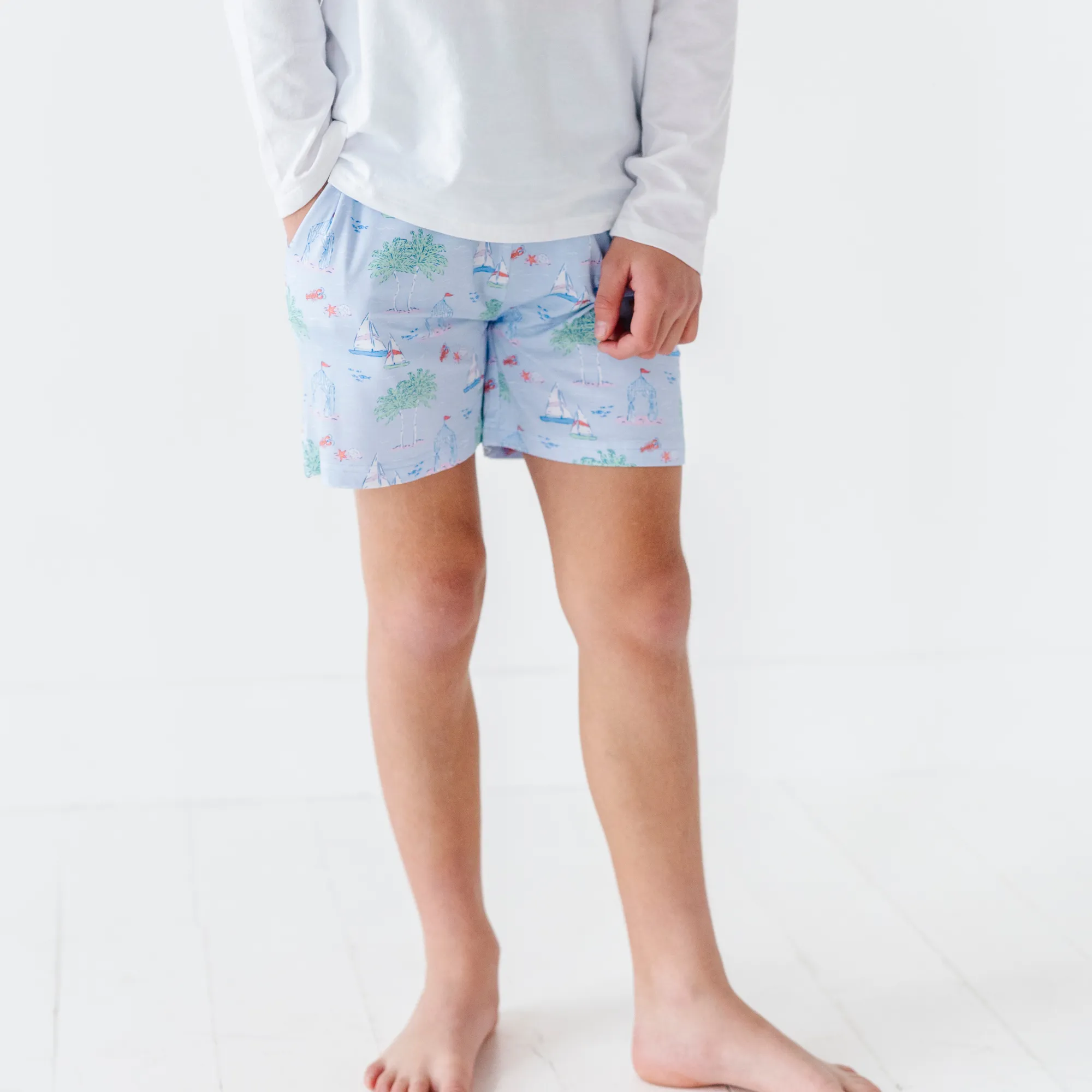 Dreams for Sail Boys Lounge Shorts- Bigger Kids