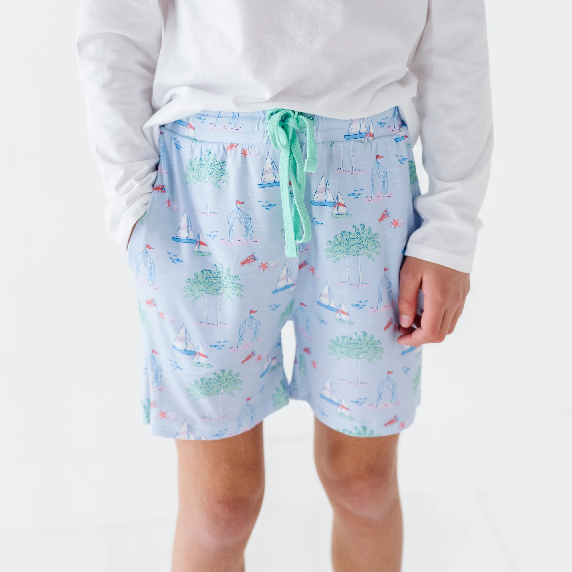 Dreams for Sail Boys Lounge Shorts- Bigger Kids