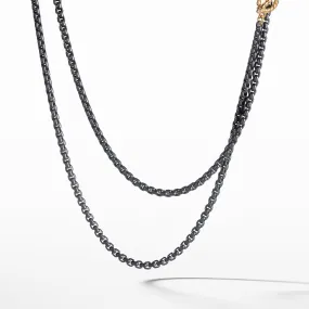 DY Bel Aire Chain Necklace in Black with 14K Gold Accents