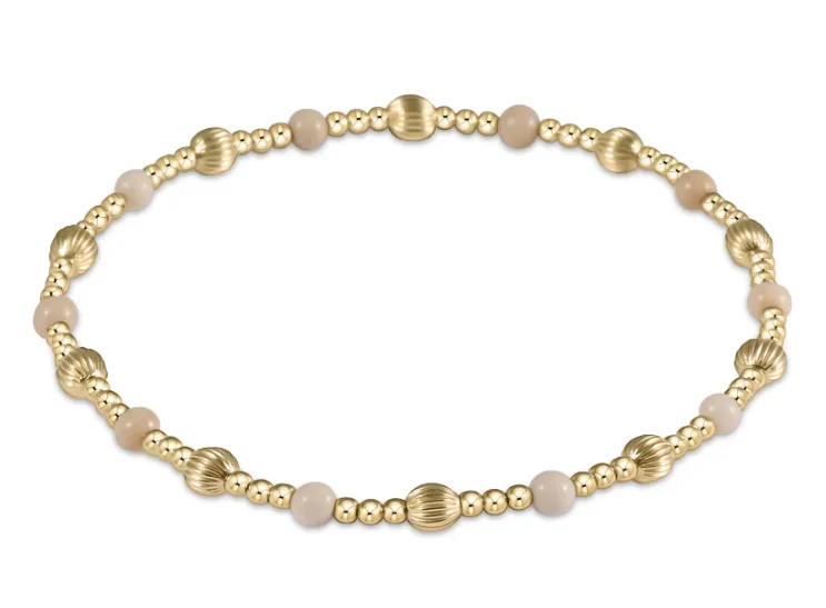 E Newton Dignity Sincerity Pattern 4mm Bead Bracelet - Gemstone